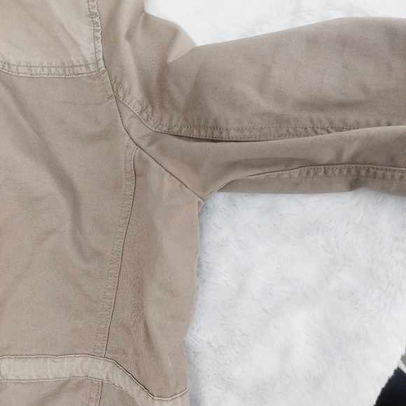 Lucky Brand 100% Cotton Kaki Pockets Drawstring Military  Hooded Jacket P7073 - Picture 9 of 10